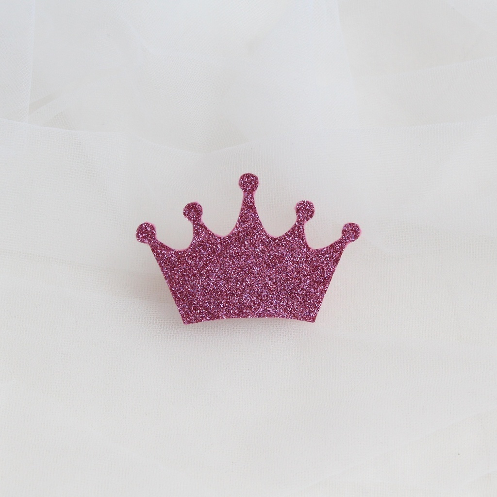 Заколка-зажим "Корона" розовый
