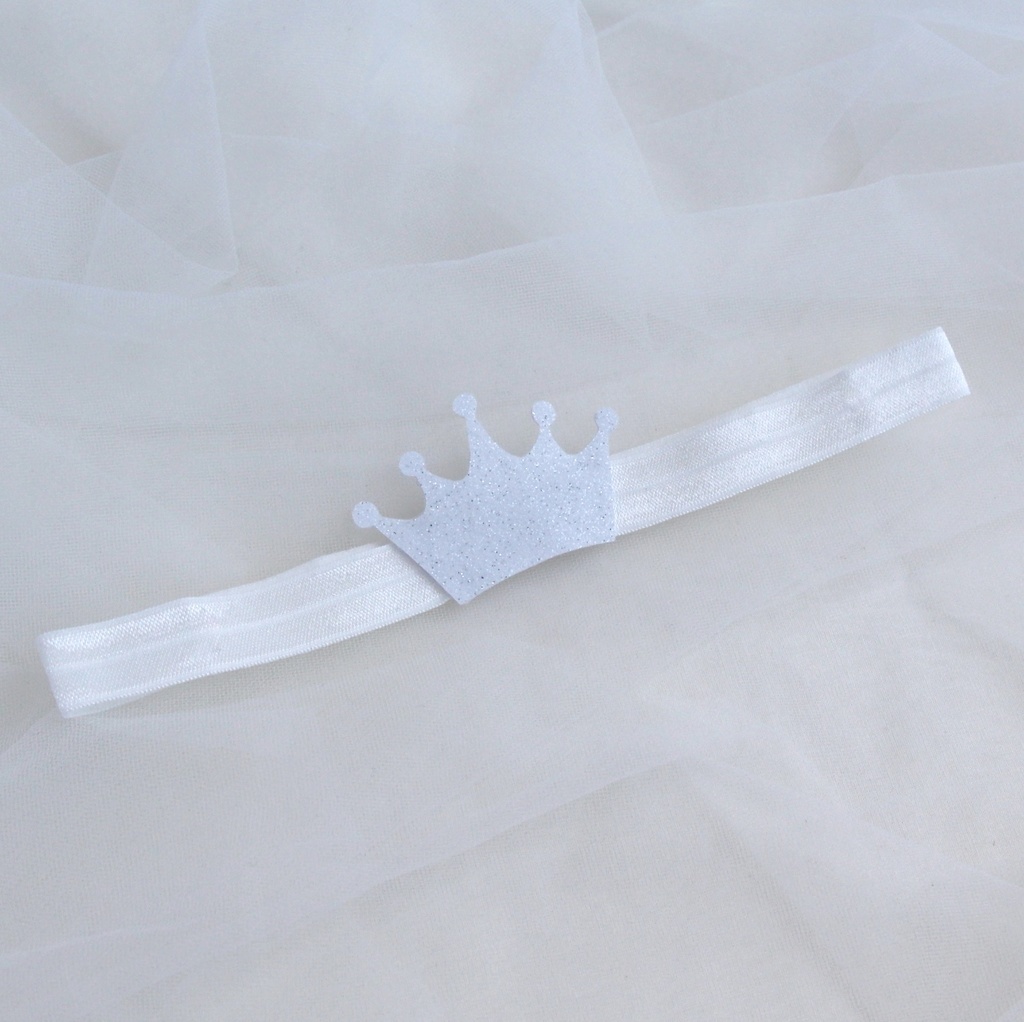 Повязка на голову "Корона" белый
