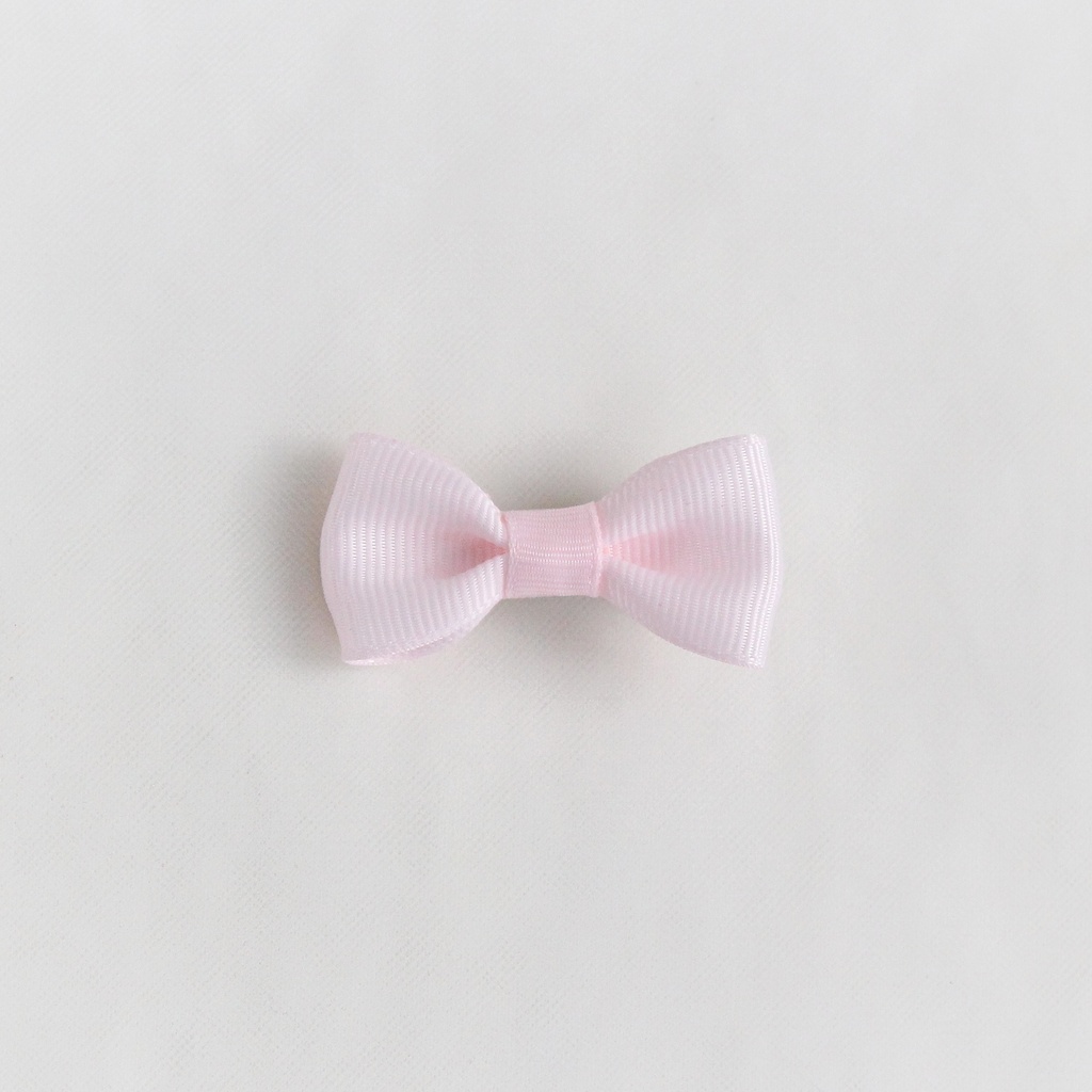 Заколка-зажим "Репсовый бантик" светло-розовый