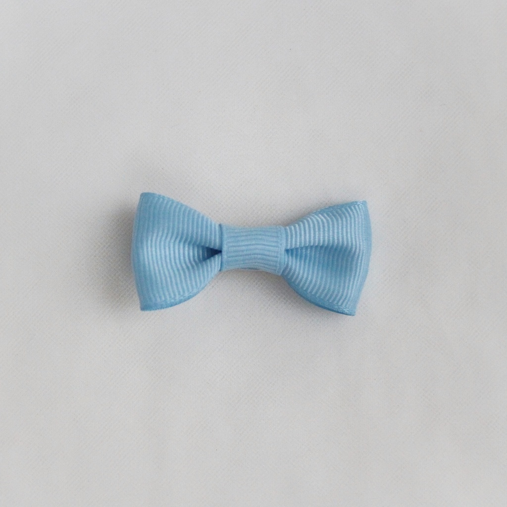 Заколка-зажим "Репсовый бантик" голубой