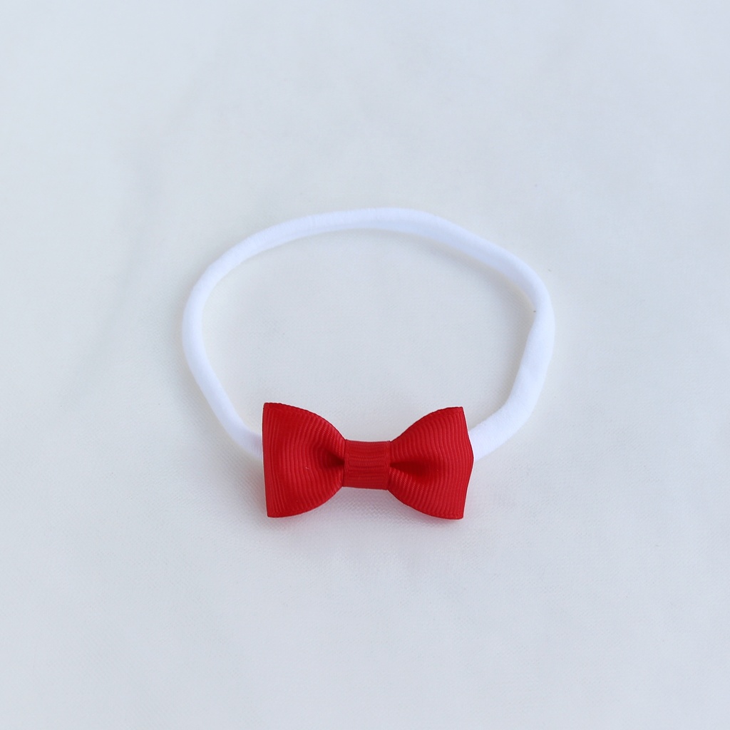 Повязка на голову "Репсовый бантик" красный