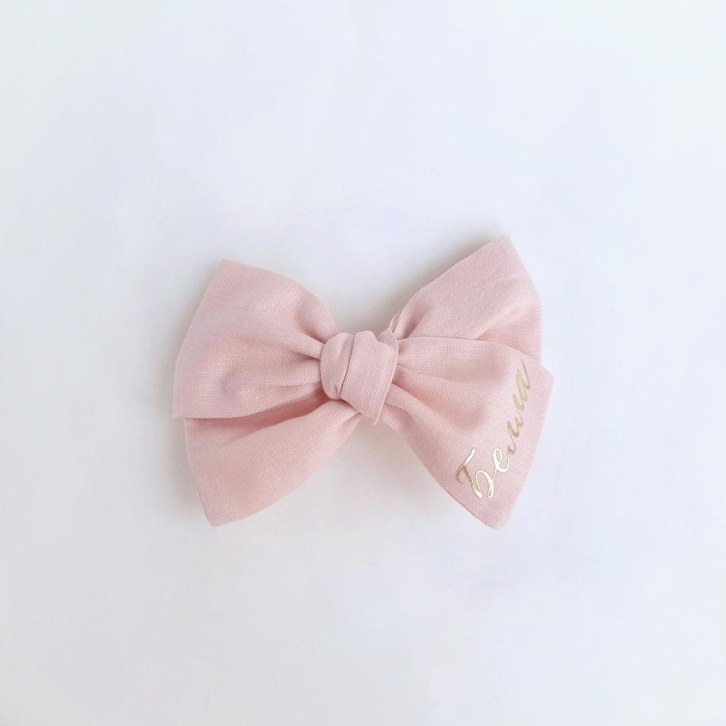 "Именной бант" светло-розовый