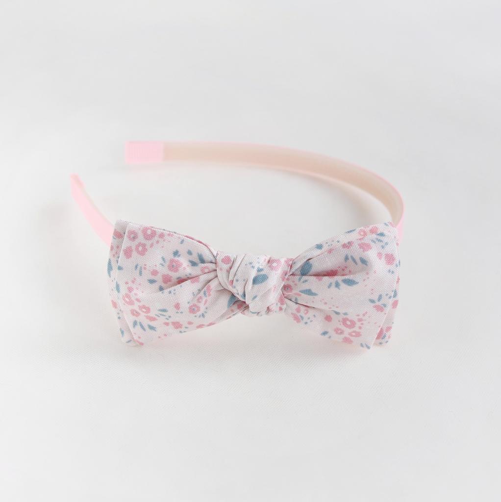 Ободок "Бант узелок" розовый