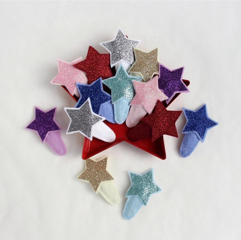 Заколка клик-клак "Блестящая звезда" в ассортименте