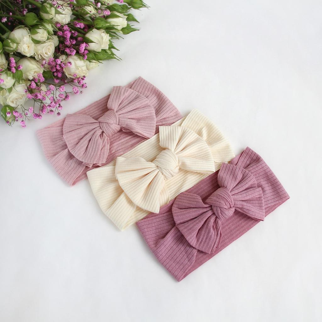 Повязка на голову до 6 месяцев "Широкий бант" в ассортименте