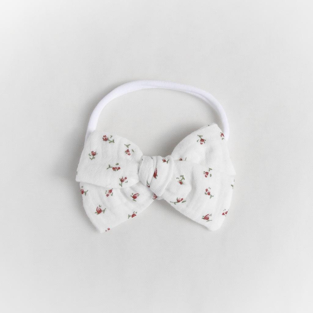 Повязка "Муслиновый бант" мелкие цветочки