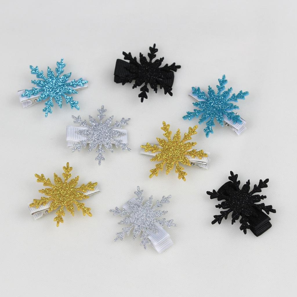 Заколки-зажимы "Снежинки" в ассортименте
