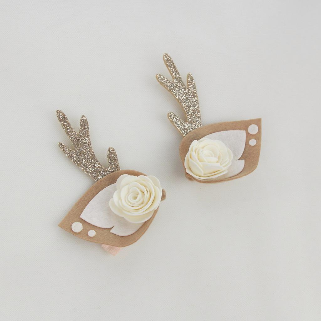 Комплект заколок "Оленьи рожки"