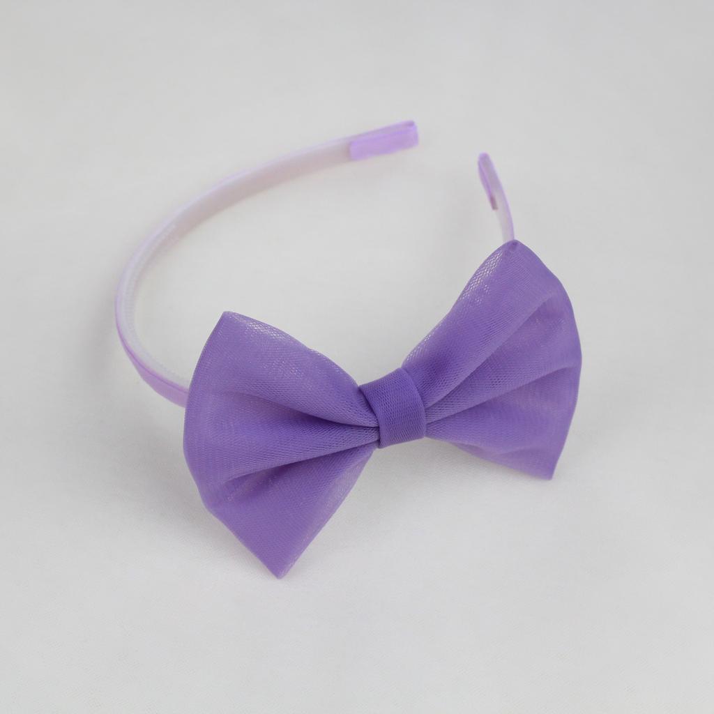 Ободок "Фатиновый бант" сиреневый