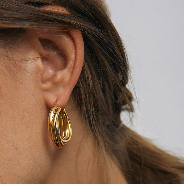 Серьги Крученые кольца