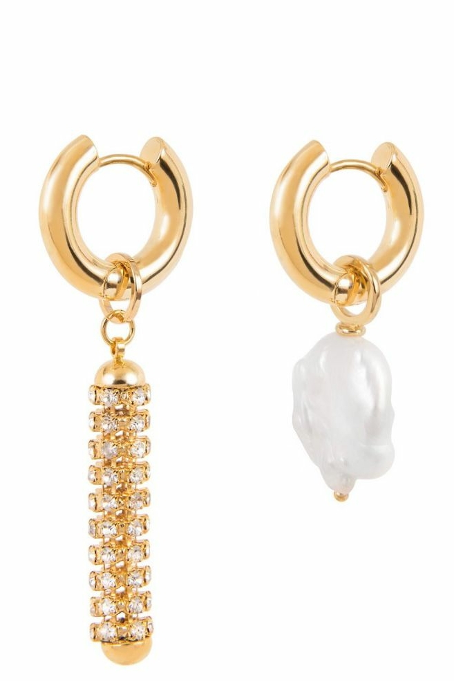 Серьги Base 22 мм "crystal white"
