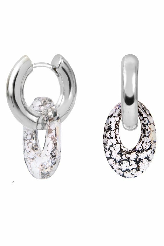 Серьги Base со Swarovski "Smoky"