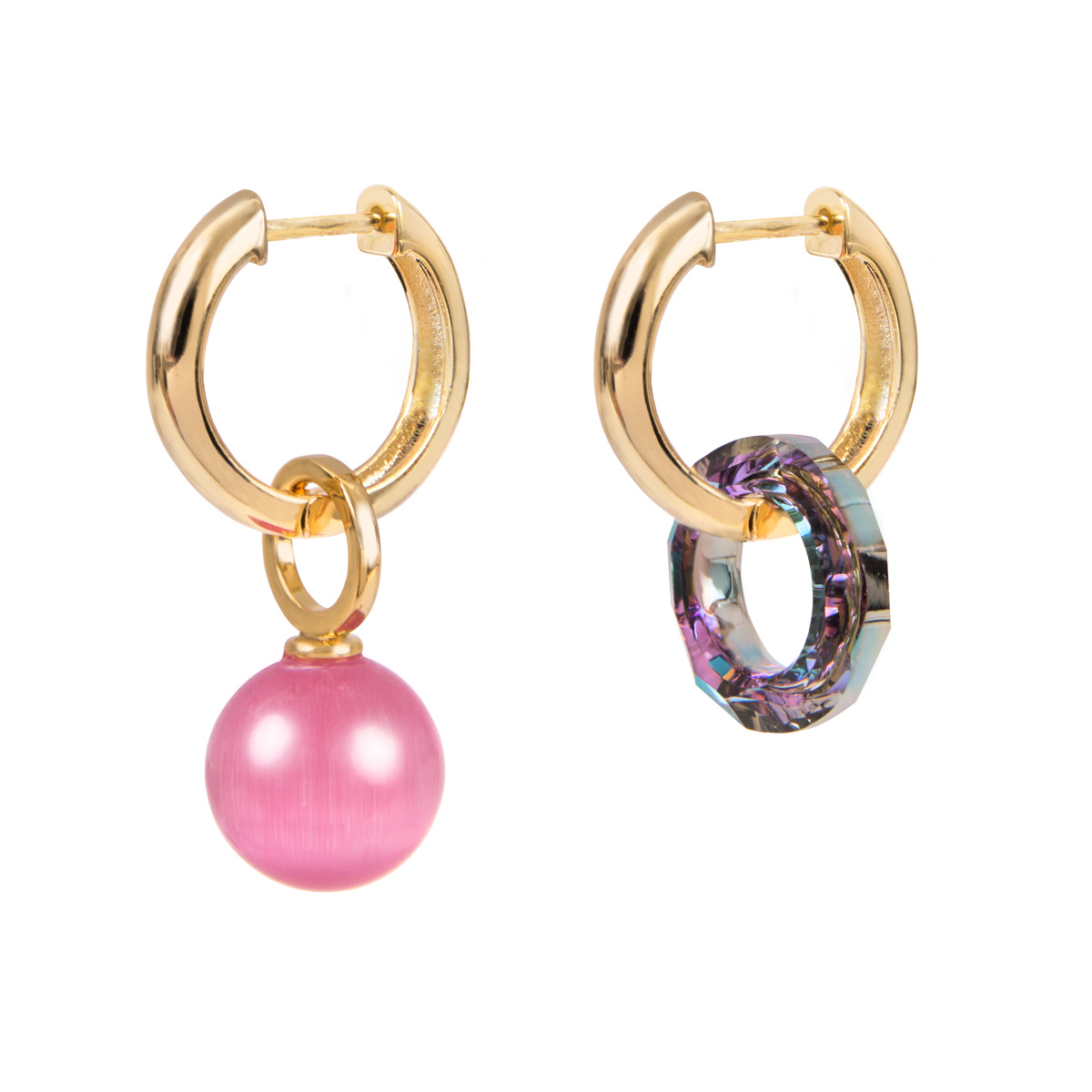 Серьги Omega 17mm со Swarovski "Unicorn"