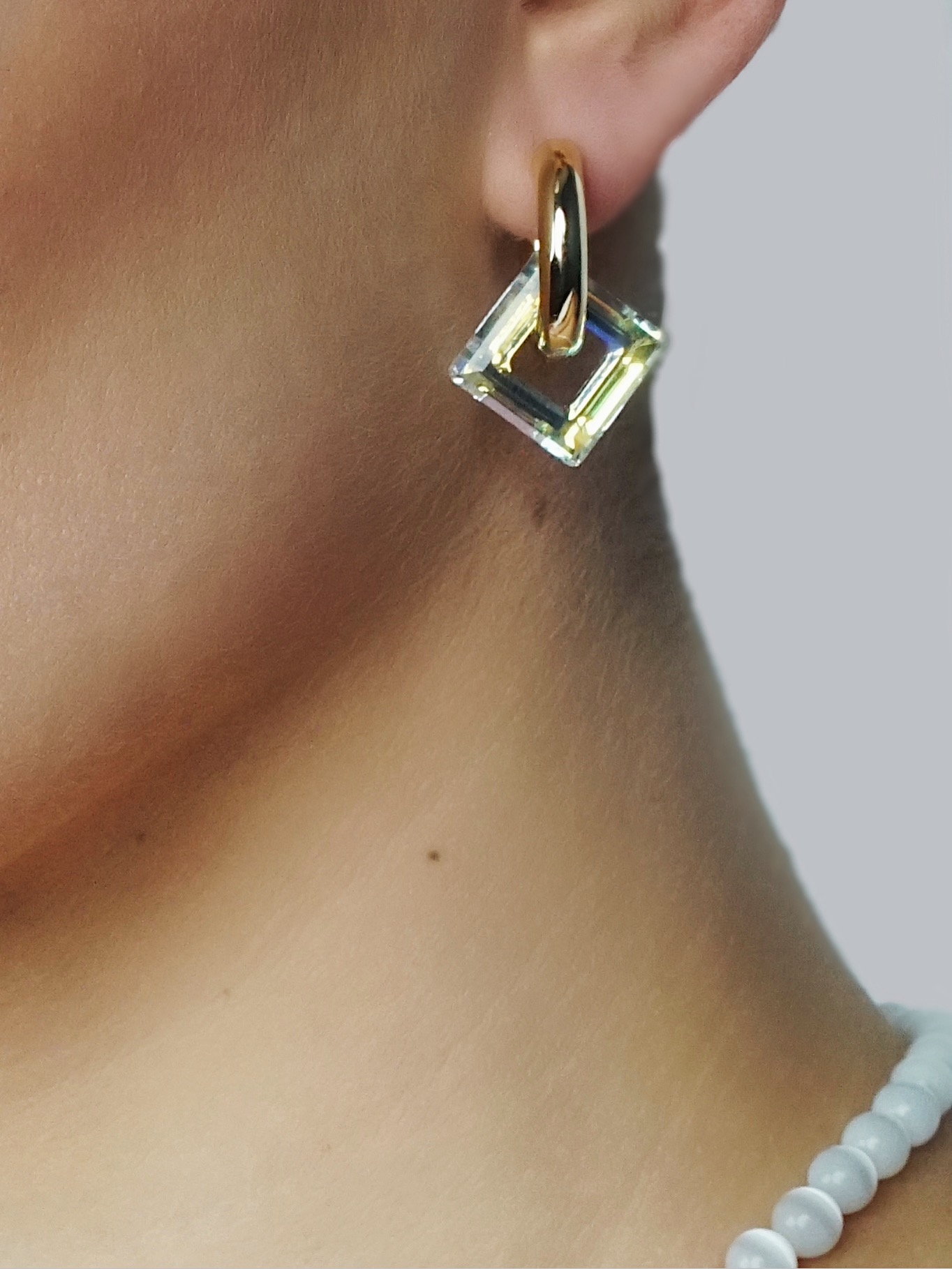 Серьги Base со Swarovski "Crystal Pearl"