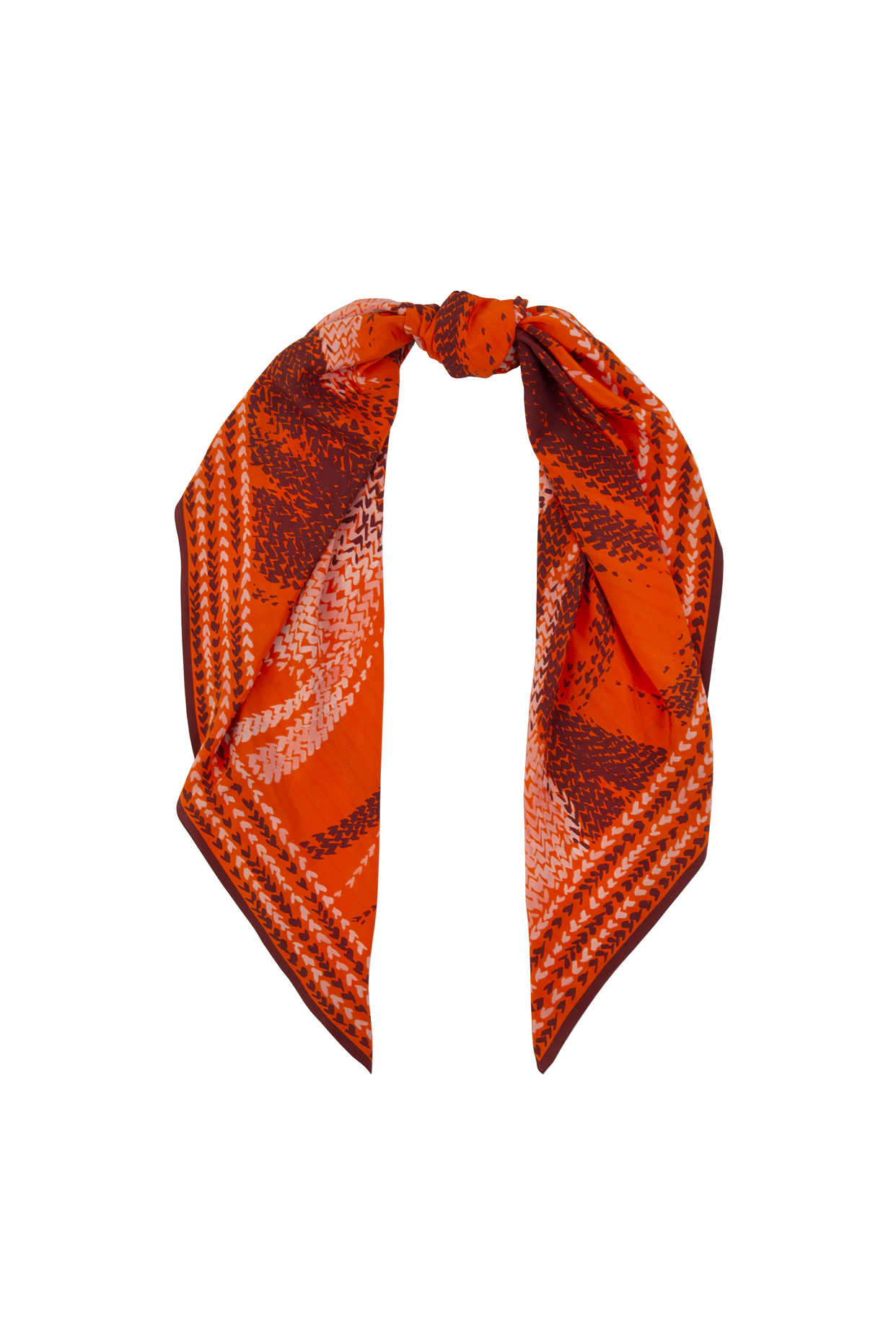 Платок шелковый с принтом
