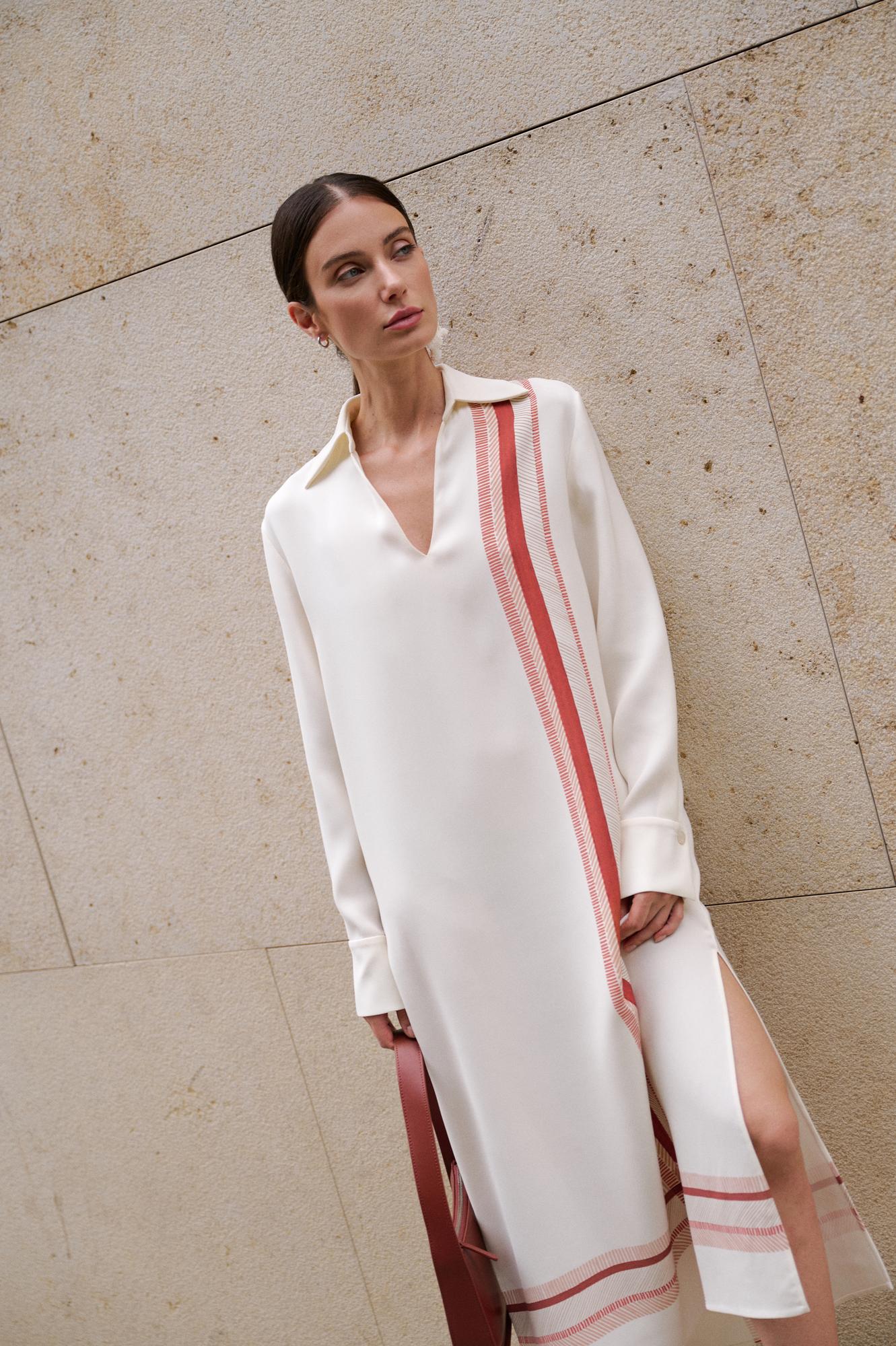 Платье NICOLE RED из шелка