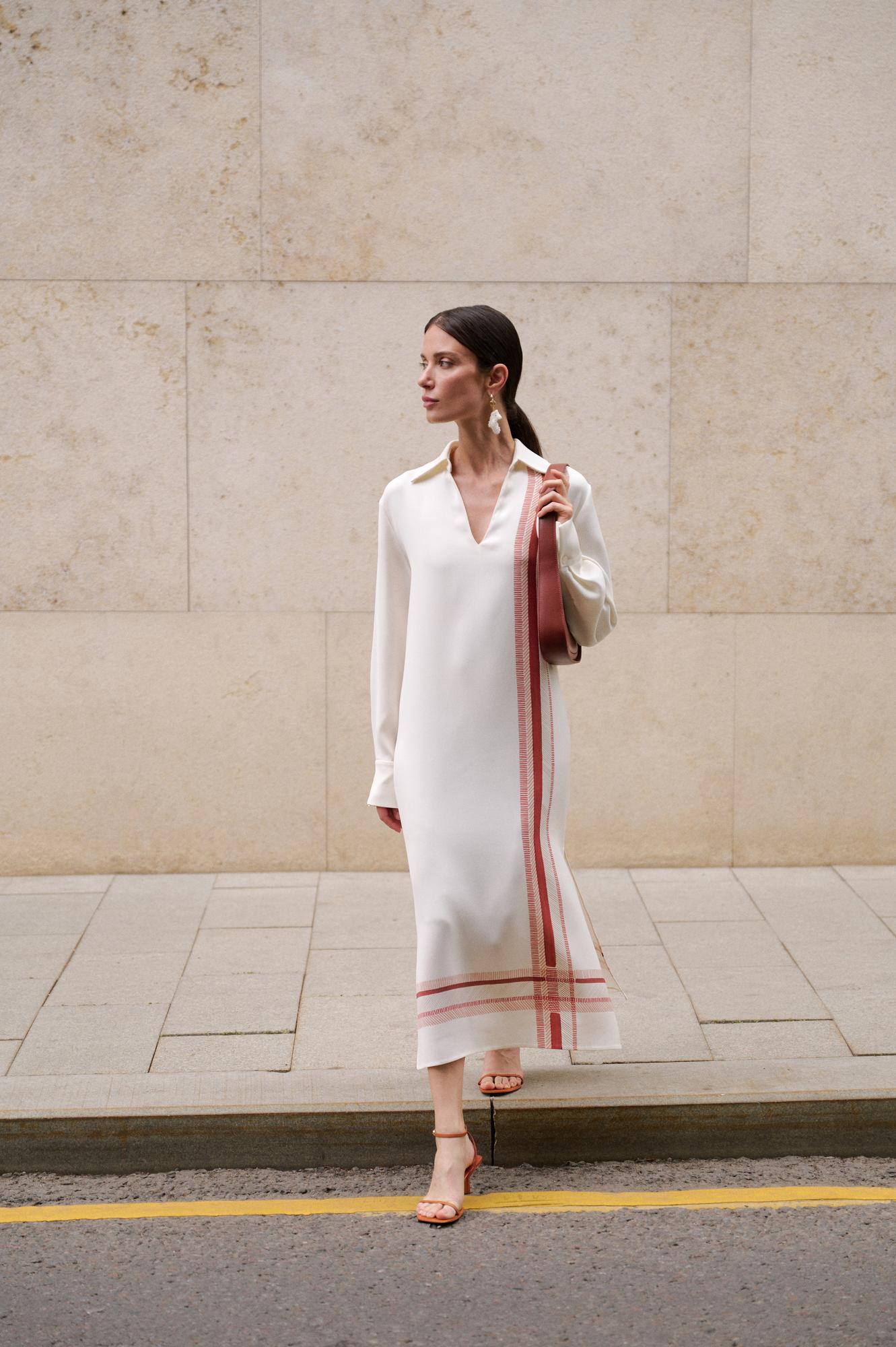 Платье NICOLE RED из шелка