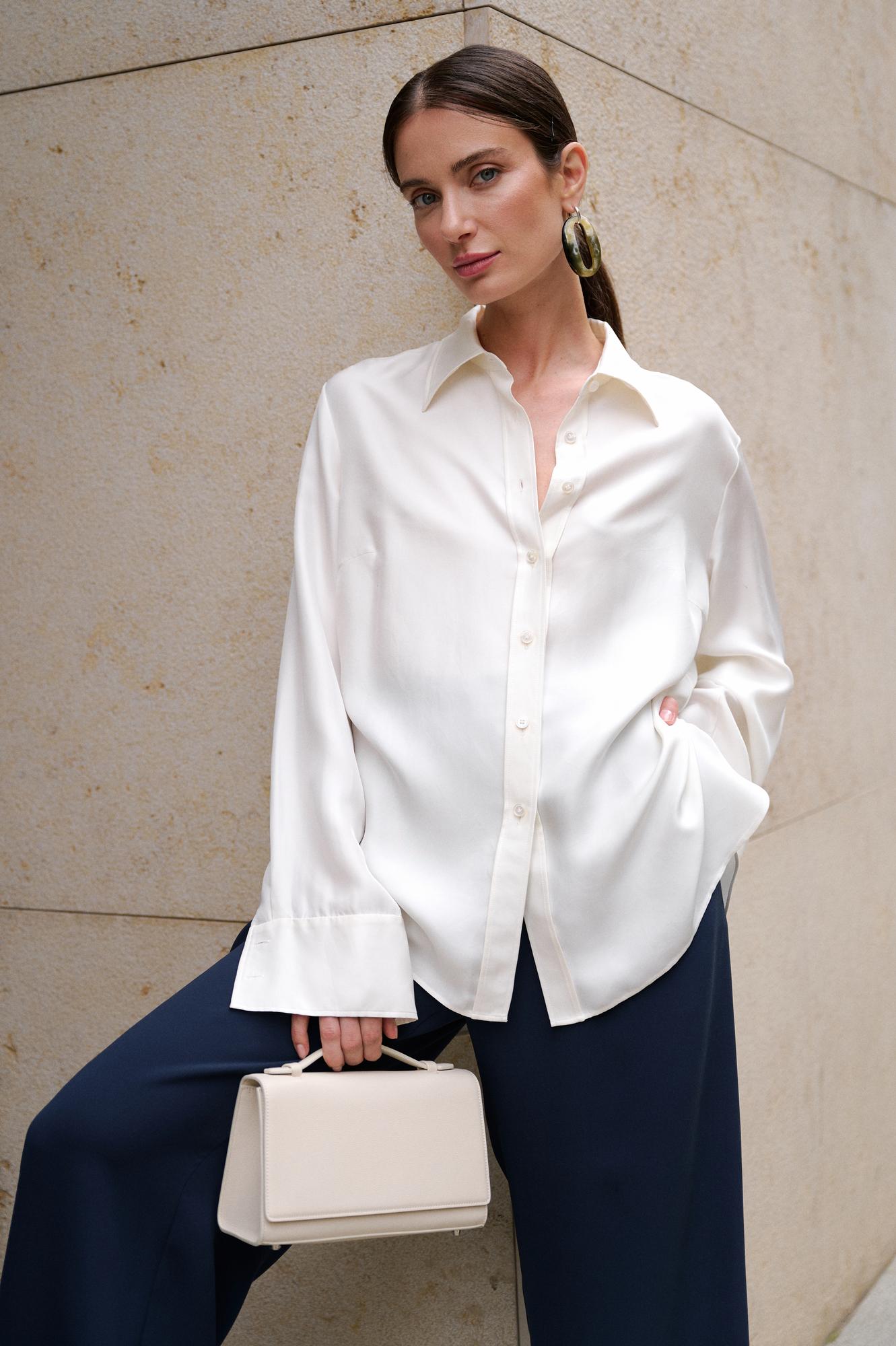 Рубашка из шелка ELLE