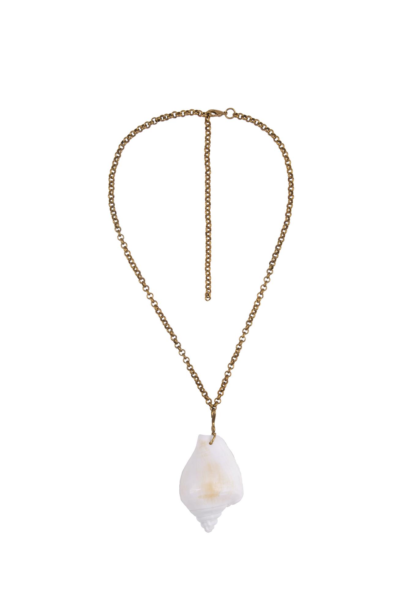 Цепочка из латуни с ракушкой