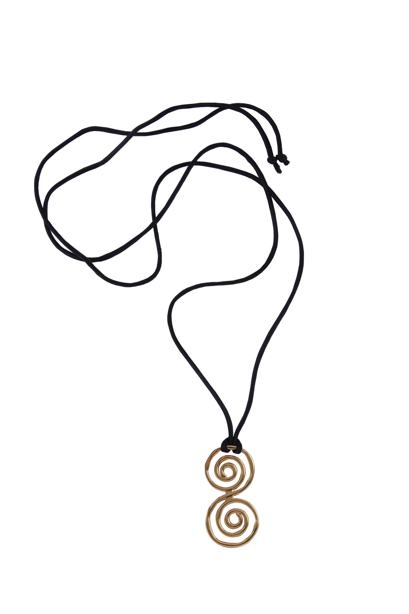 Кулон Спираль на шелковом шнурке
