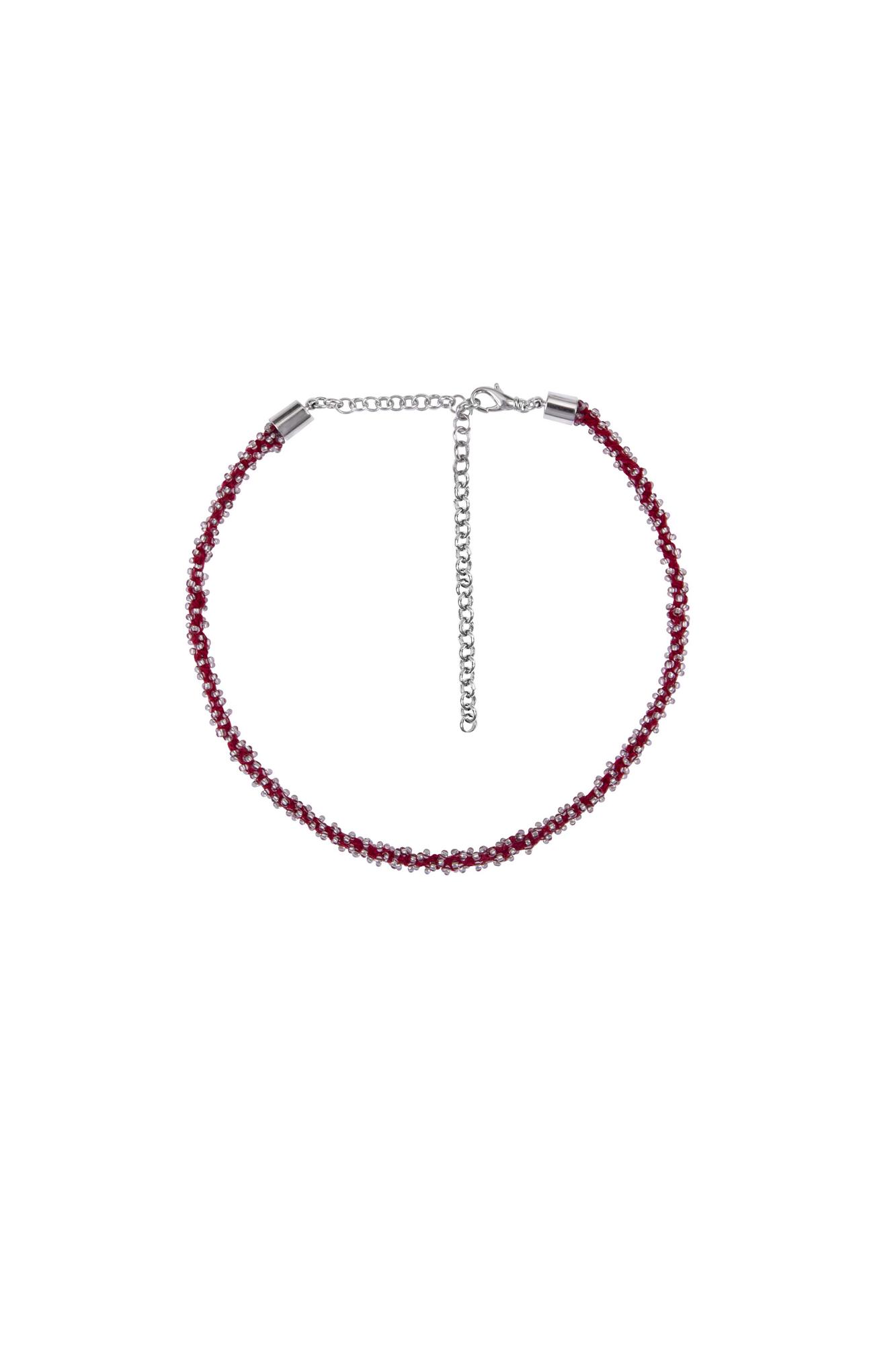 Колье из бисера INNA red