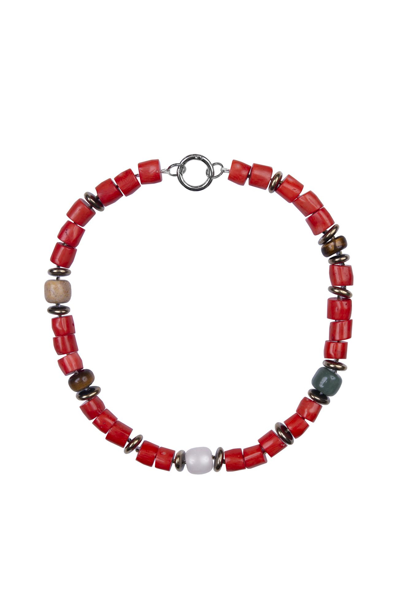 Колье Моро из коралла и камней