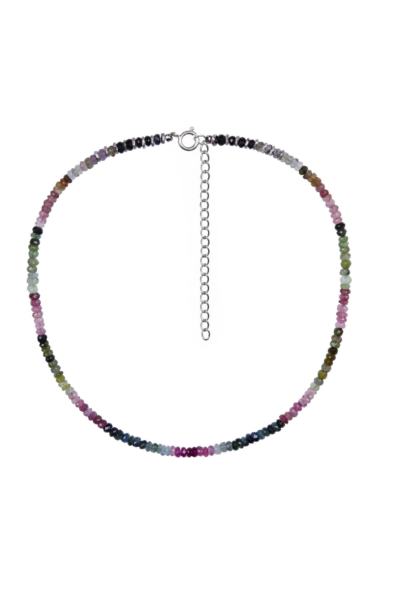 Колье из арбузного Турмалина