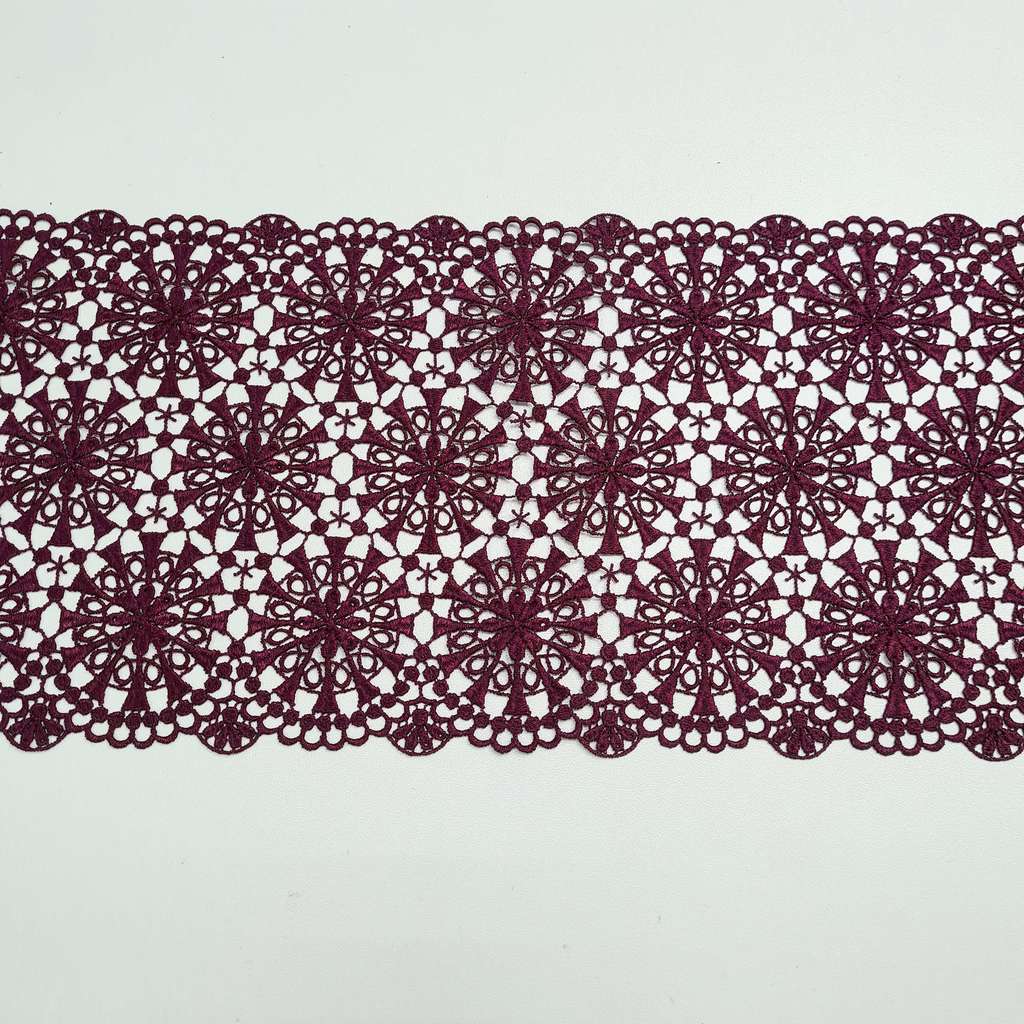 Кружево фриволите цветочные колеса на винном