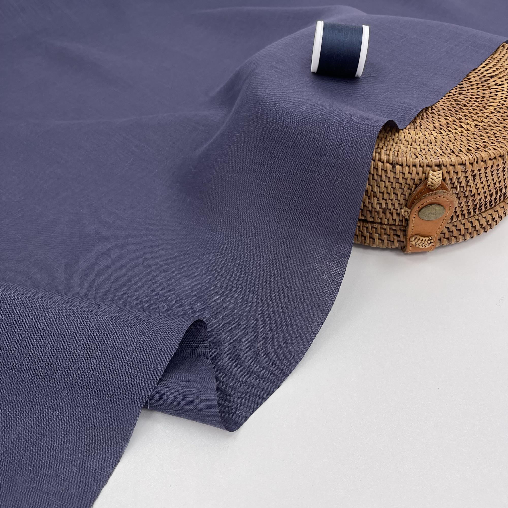 Лен с шелковым финишем. Лунное индиго