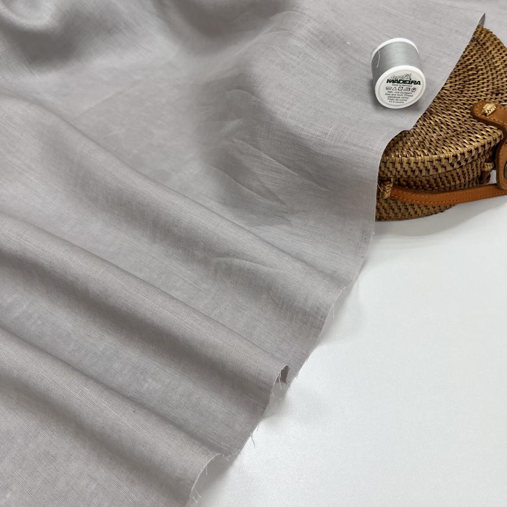 Лен с шелковым финишем. Жемчужный кит