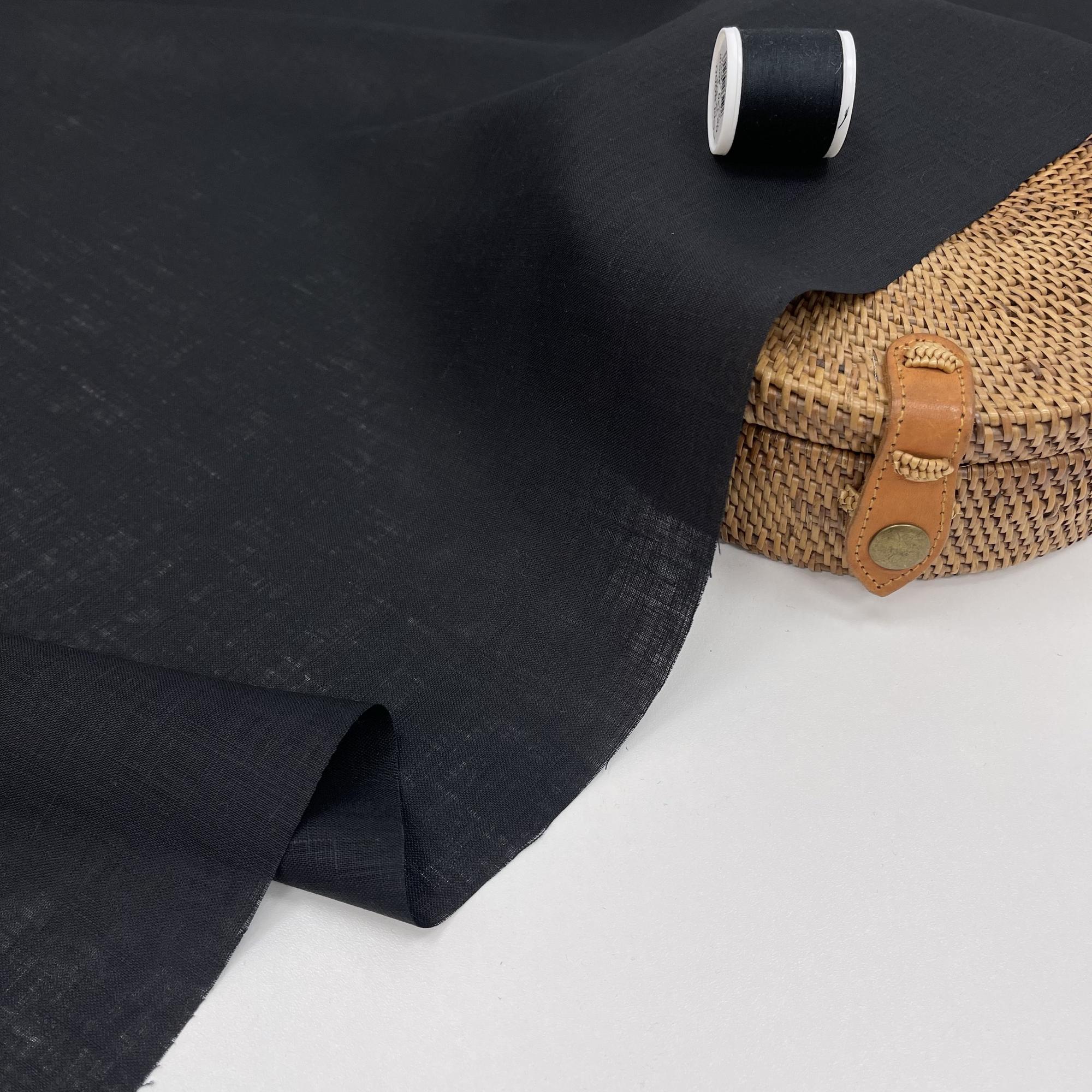 Лен с шелковым финишем. Черный металл