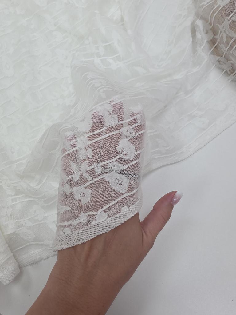 Ажурный хлопковый трикотаж. Седые лианы