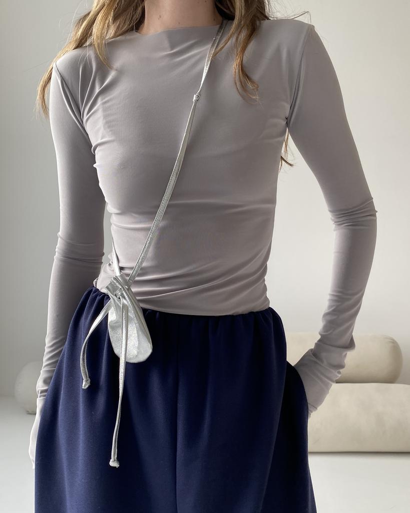 Лонгслив серый