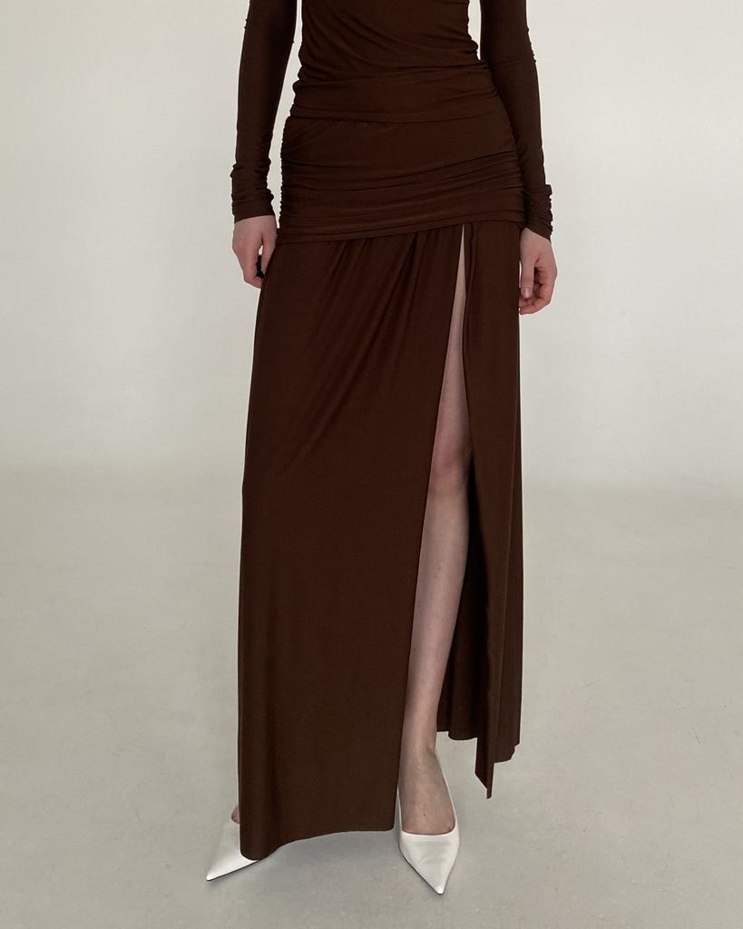 Юбка шоколадная