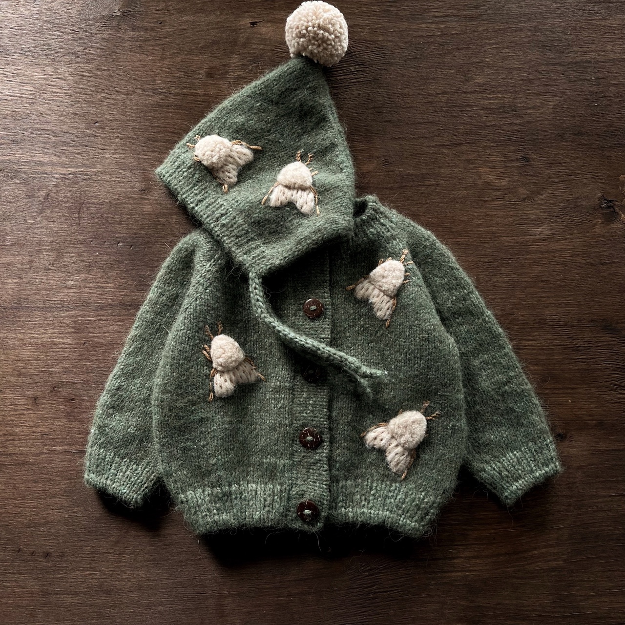 Описание Fairy_forest_cardigan + Описание чепчика с мотыльками