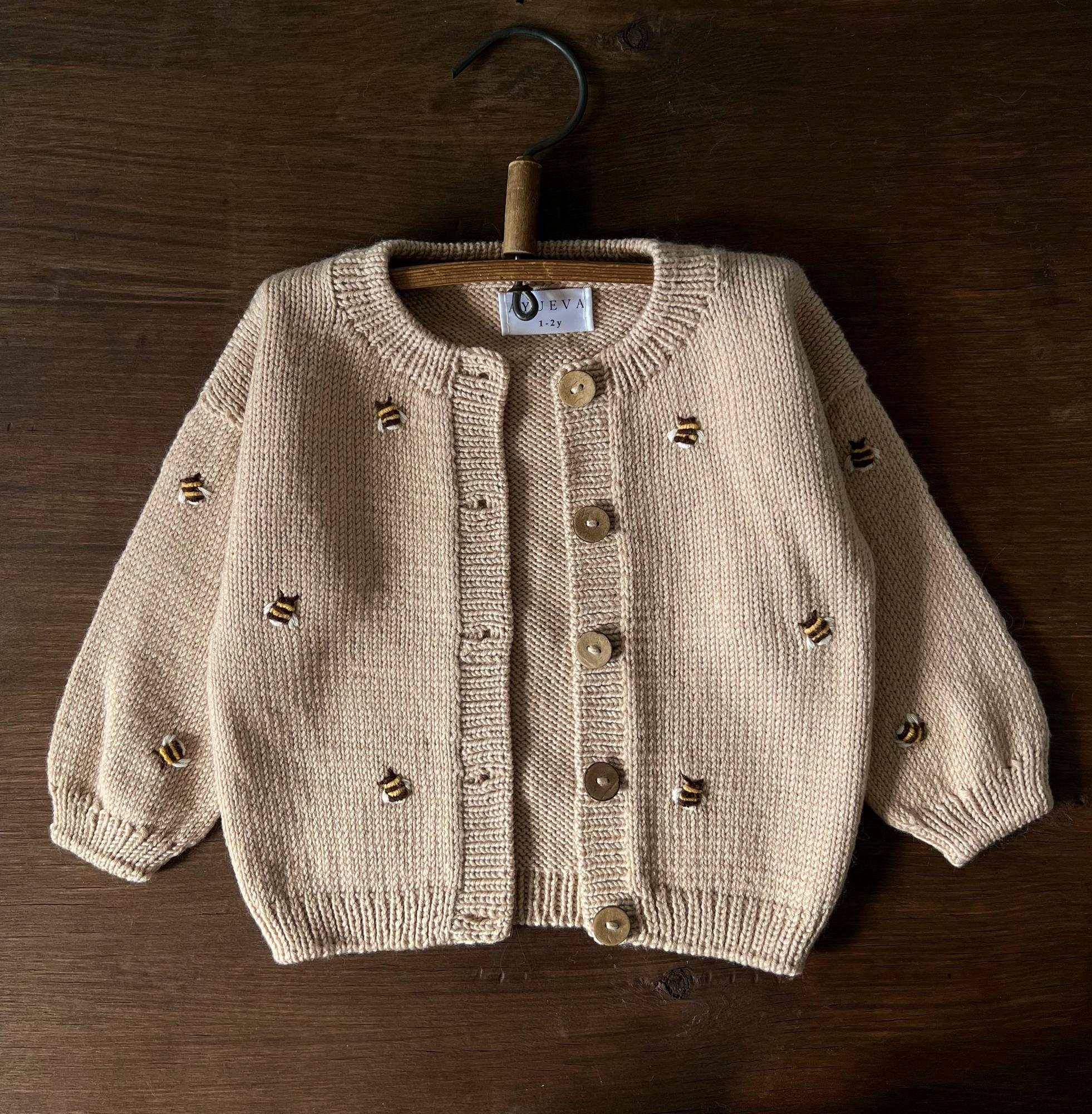 Кардиган с пчелками 62-68см