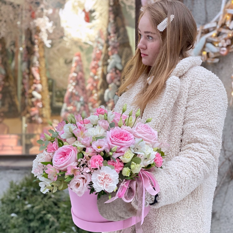 Коробка с цветами  "Глазурь"