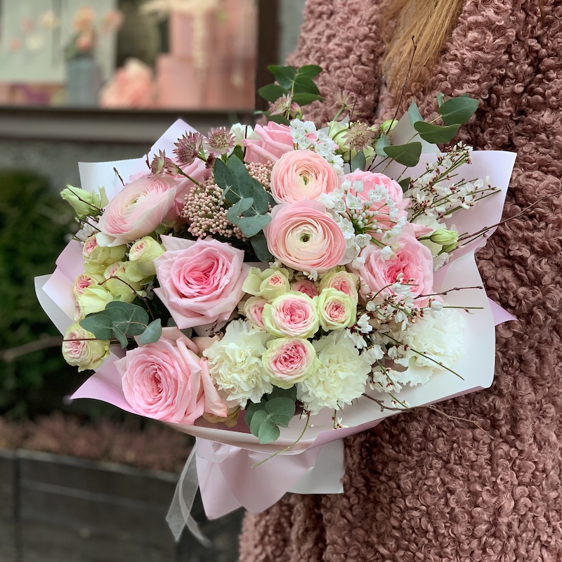 Букет "Розовые цветы"