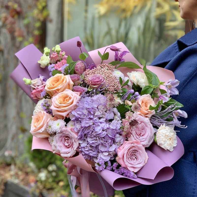 Букет цветов "Цветочный шиммер"