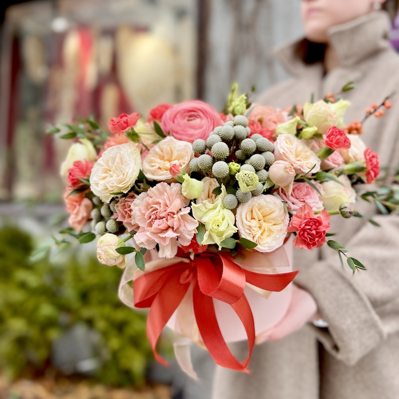 Коробка с цветами "Марципан"