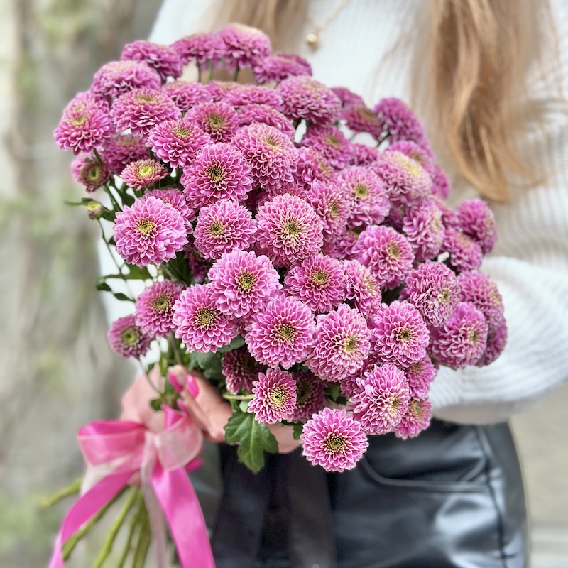 Монобукет "Хризантема сантини дориа"