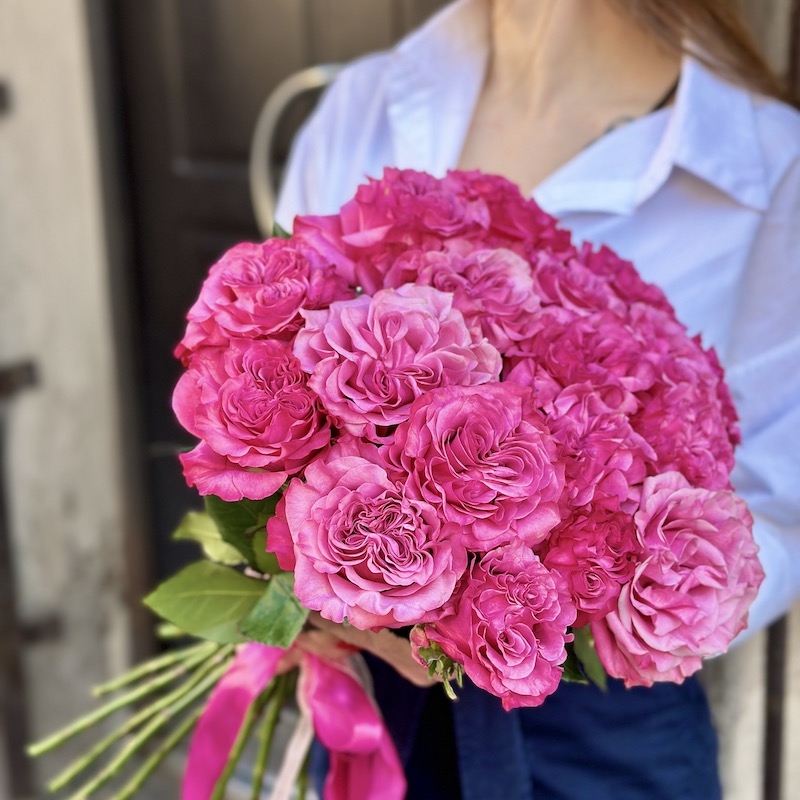 Монобукет " Розы Кантри Блюз"