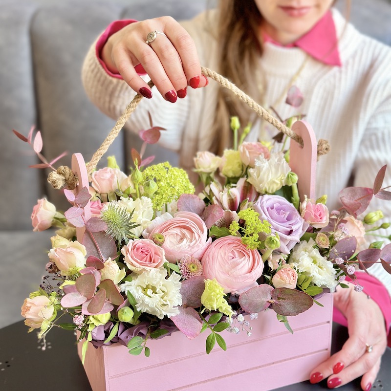 Цветочный ящик "Розовое сияние"