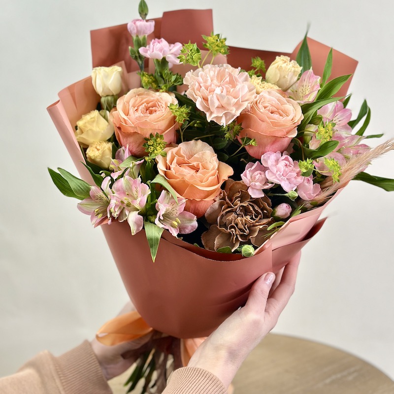 Букет цветов "Теплый кашемир"