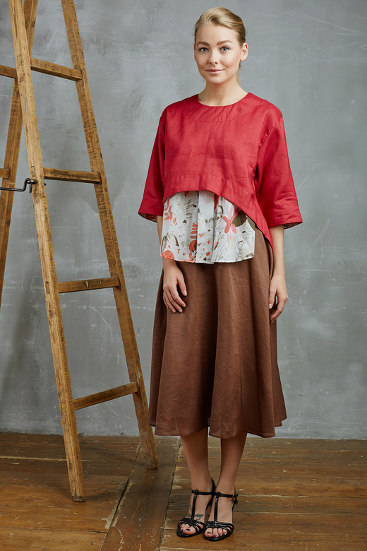 Блуза "Та самая", брусника