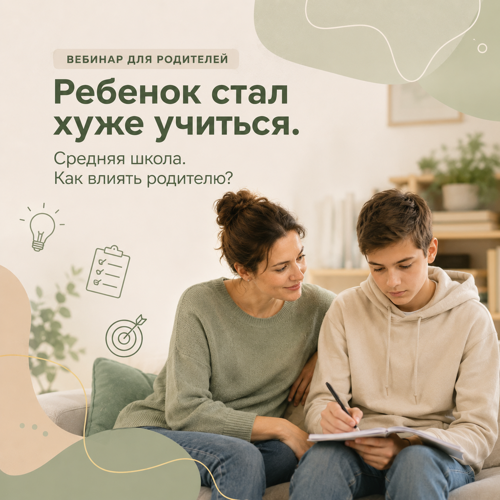 Ребенок стал хуже учиться. Средняя школа. Как влиять родителю?