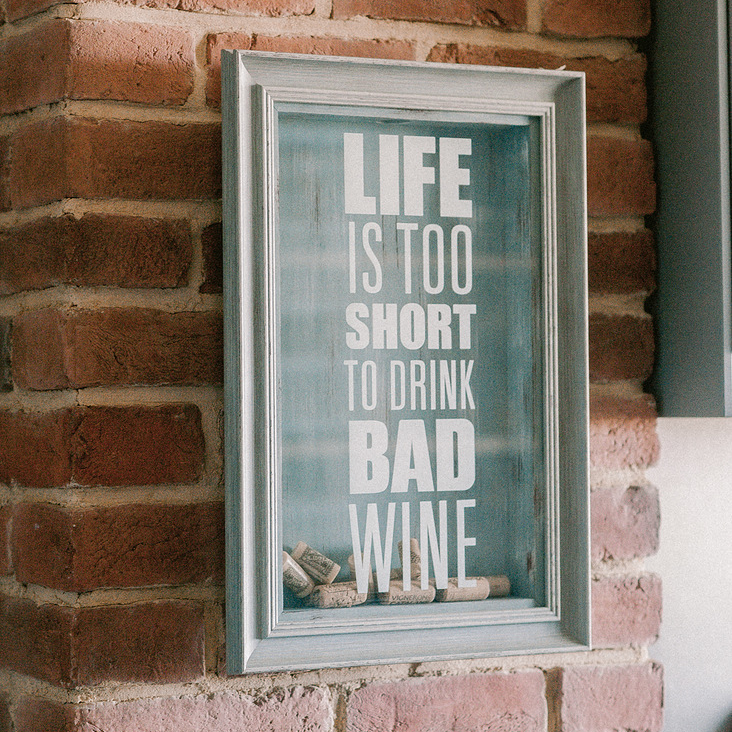 Копилка  "Life is too short to drink bad wine"