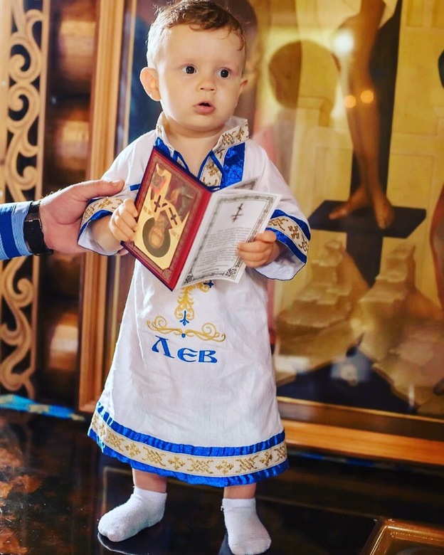 Крестильная рубашка с воротом