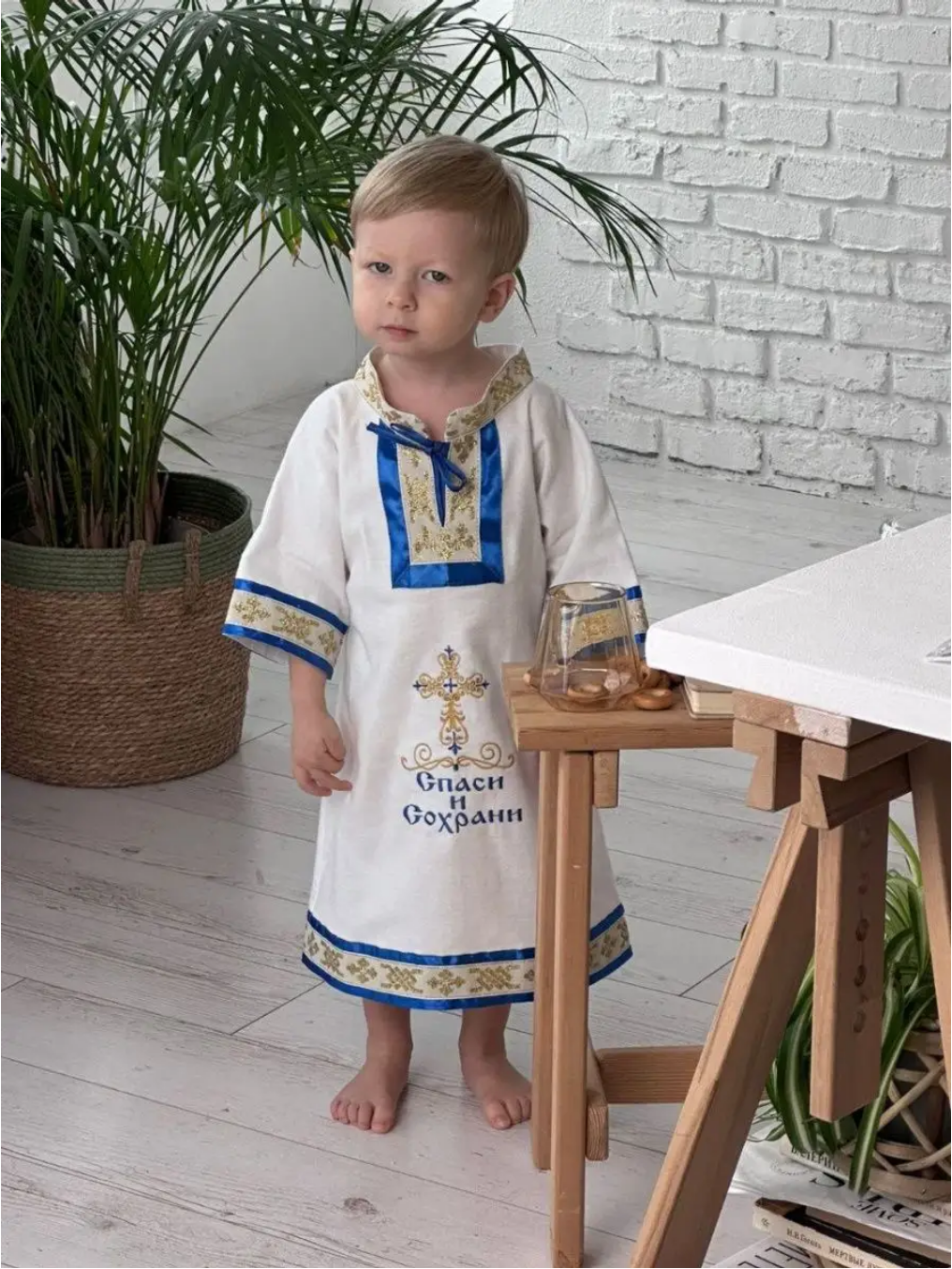 Крестильная рубашка для мальчика №1