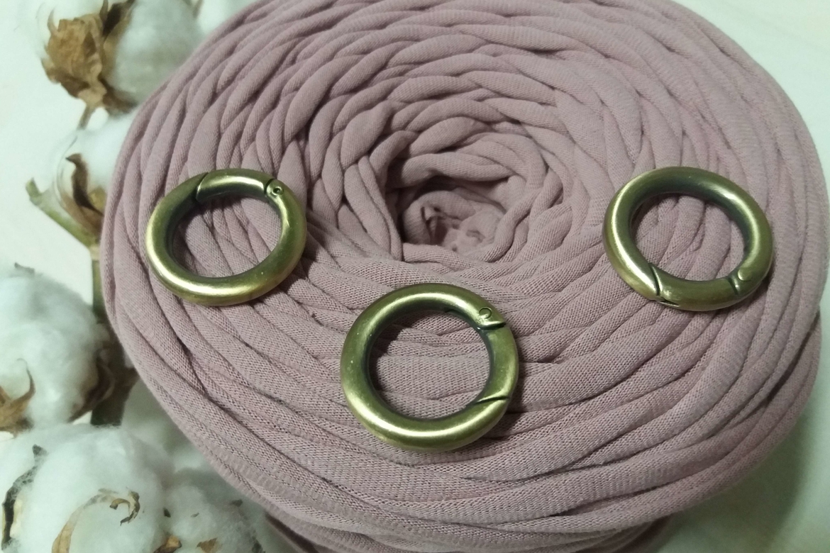 Кольцо-карабин 29мм/20мм внешний/внутренний диаметр. Бронза